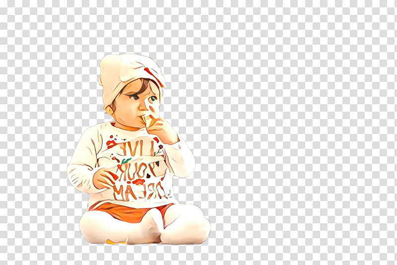 Child, Toddler, Headgear, White, Orange, Yellow, Beanie, Peach transparent background PNG clipart