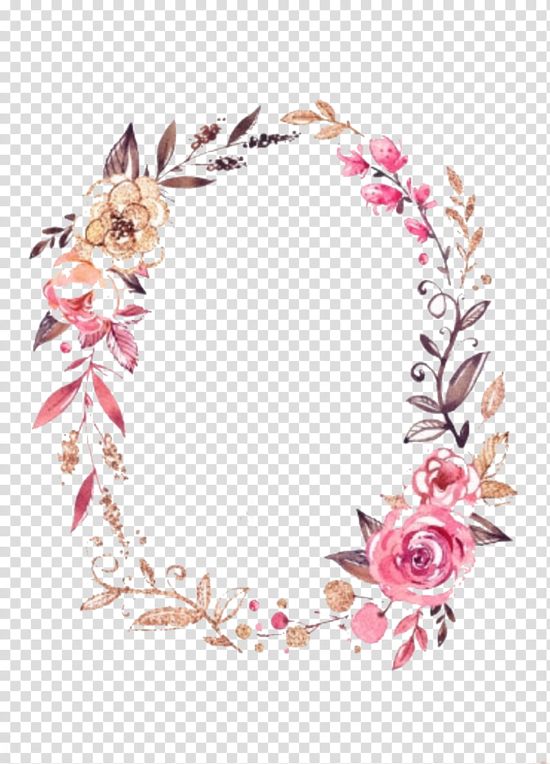 Flower Wreath Frame, Floral Design, Floristry, Interior Design Services, 2018, Crown, Watercolor Painting, Pink transparent background PNG clipart