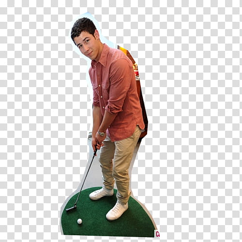 Nick Jonas , man playing golf transparent background PNG clipart