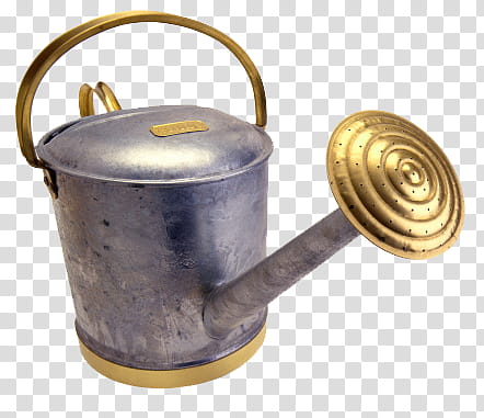 gray and gold watering can transparent background PNG clipart