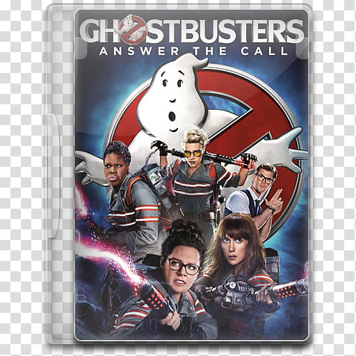 Movie Icon Mega , Ghostbusters (), Ghostbusters Answer The Call DVD case illustration transparent background PNG clipart