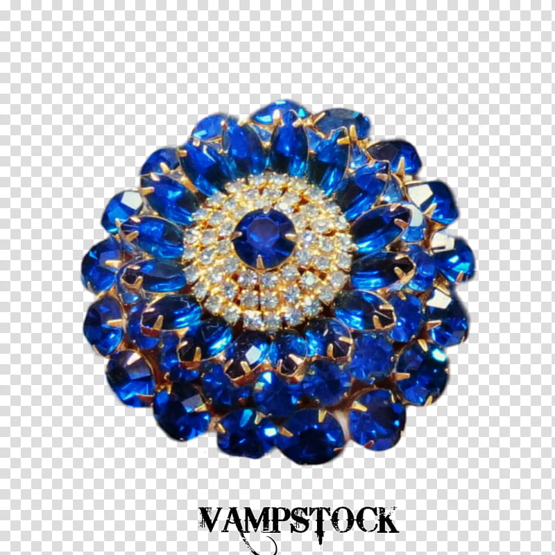 Blue Brooch Vamp, blue gemstone accessory transparent background PNG clipart