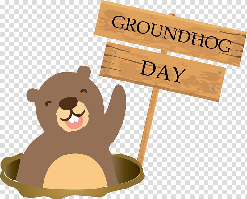 Groundhog Groundhog Day Happy Groundhog Day, Hello Spring, Cartoon, Beaver, Brown Bear, Marmot, Animal Figure transparent background PNG clipart