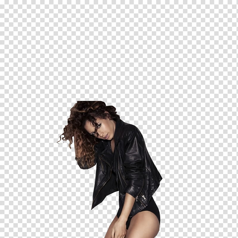 Danielle Peazer, woman in black leather jacket transparent background PNG clipart