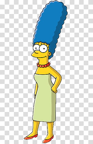 Los Simpsons  texto P, Marge Simpson transparent background PNG clipart