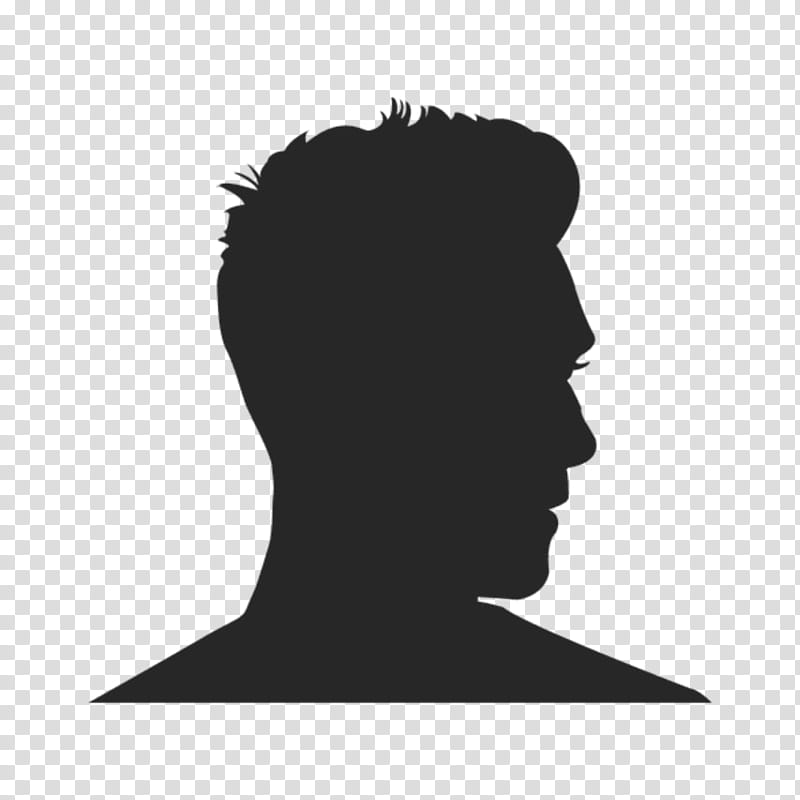Person Logo, Silhouette, Man, Hair, Face, Head, Hairstyle, Neck transparent background PNG clipart