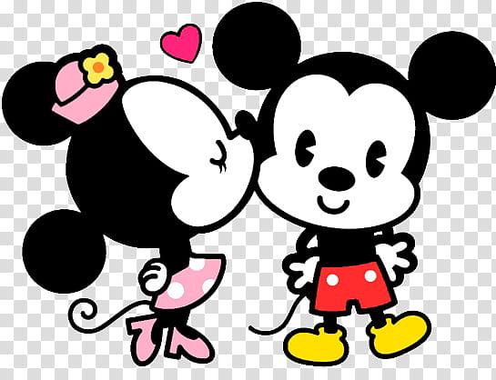 Mickey y Minnie, Disney Minnie Mouse kissing Mickey Mouse illustration transparent background PNG clipart