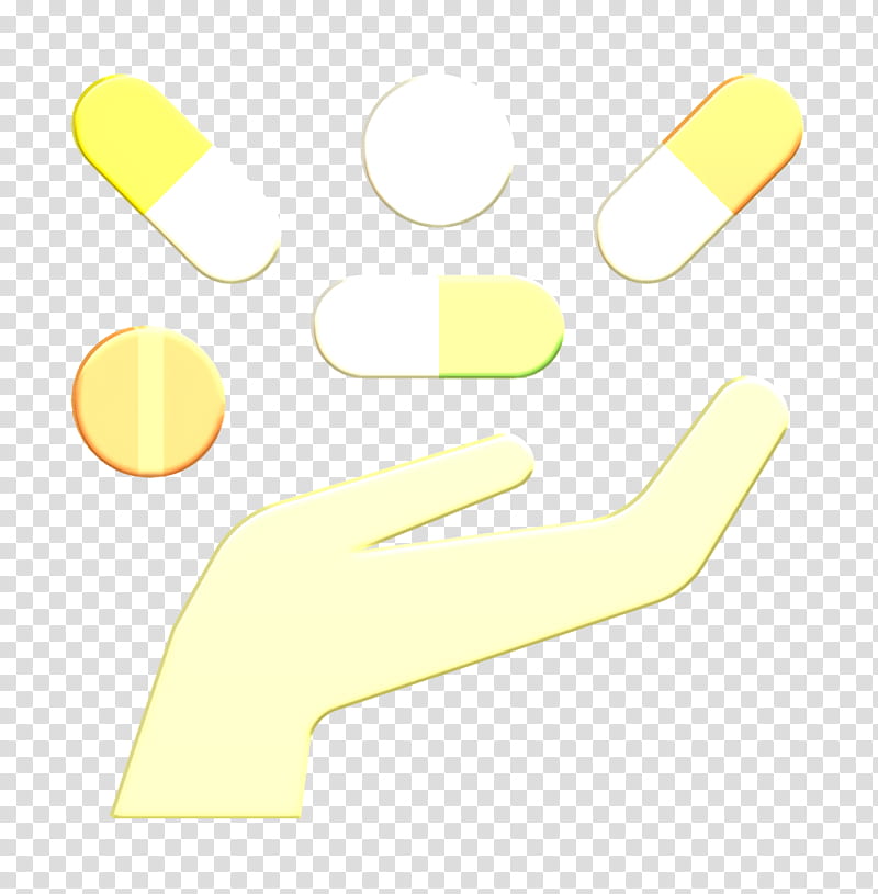 Drug icon Therapy icon, Finger, Yellow, Hand, Gesture, Smile, Thumb transparent background PNG clipart