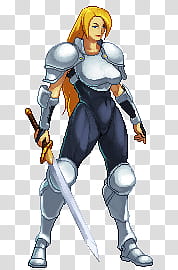 sprite janne, standing woman wearing armor holding sword illustration transparent background PNG clipart