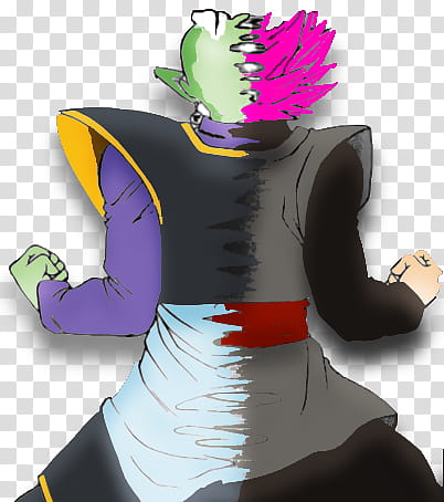 Black Goku Y Zamasu Fusion terminada transparent background PNG clipart