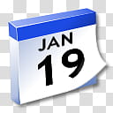 WinXP ICal, January  calendar date icon transparent background PNG clipart