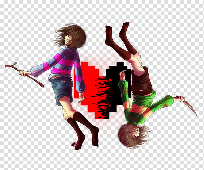 Frisk and Chara transparent background PNG clipart