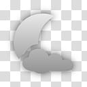 plain weather icons, , white and black crescent moon and cloud illustration transparent background PNG clipart
