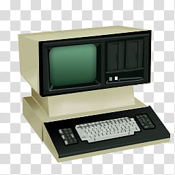 My Old School Computer, white and black computer transparent background PNG clipart