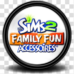 Game  Black, Die Sims  Family Fun Accessoires text transparent background PNG clipart