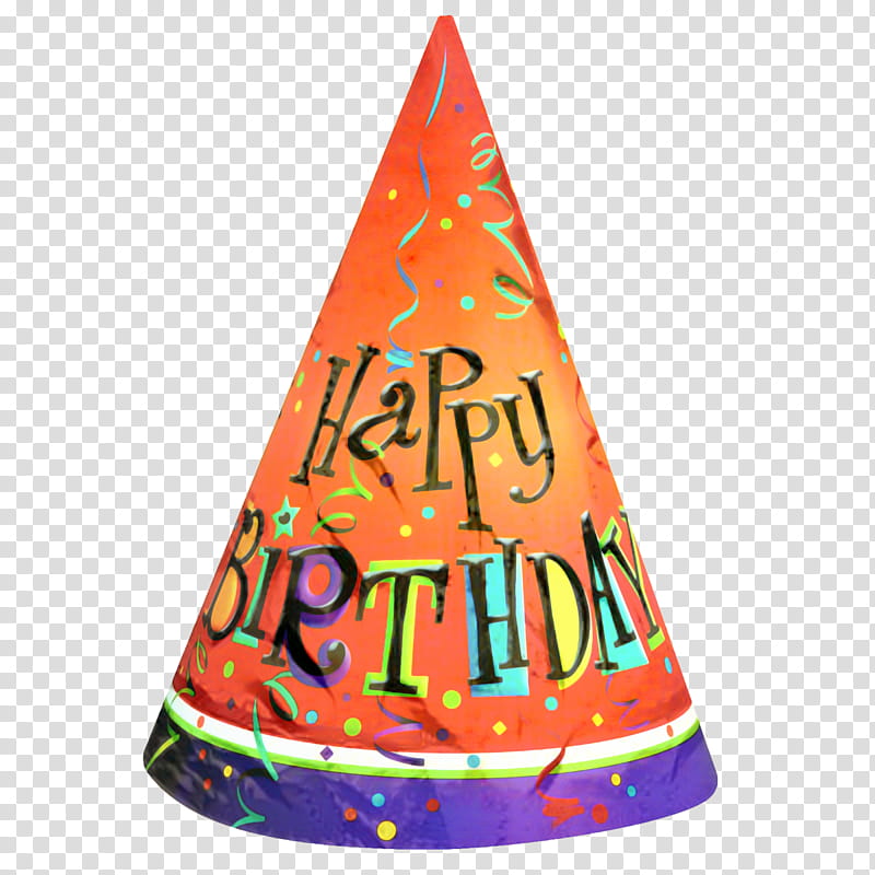 Birthday Hat, Party Hat, Birthday
, Clothing, Pointed Hat, Clothing Accessories, Gift, Orange transparent background PNG clipart