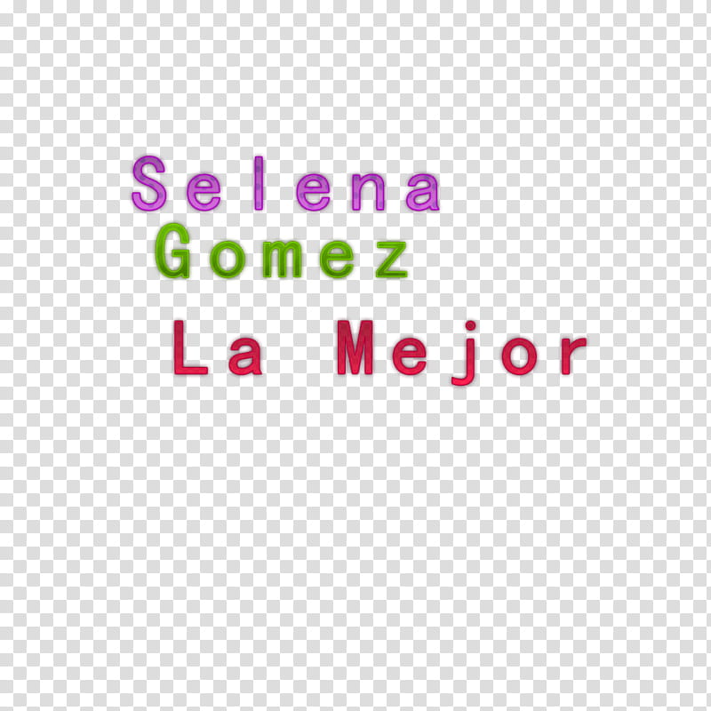 Texto Selena Gomez La Mejor transparent background PNG clipart