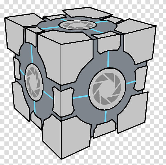 Aperture Science Weighted Storage Cube Portal, cube illustration transparent background PNG clipart