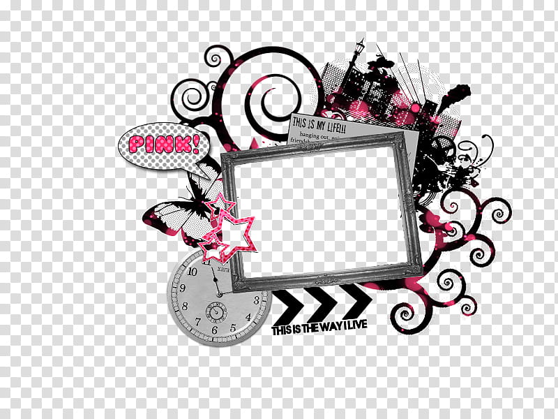 Cute Frames, rectangular gray frame transparent background PNG clipart