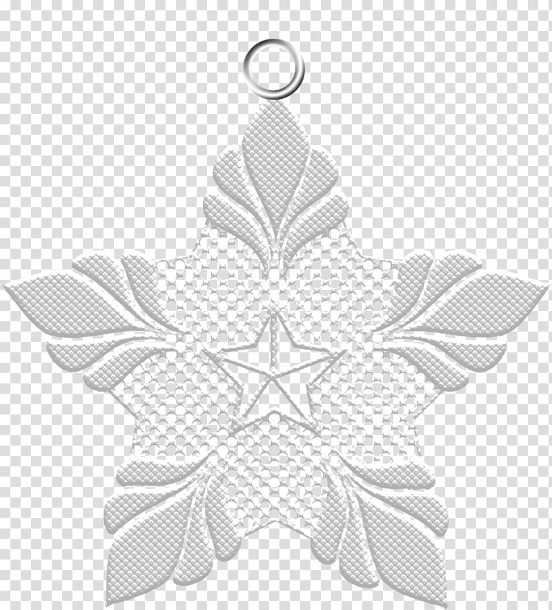 Christmas ornaments lace, white star ornament transparent background PNG clipart