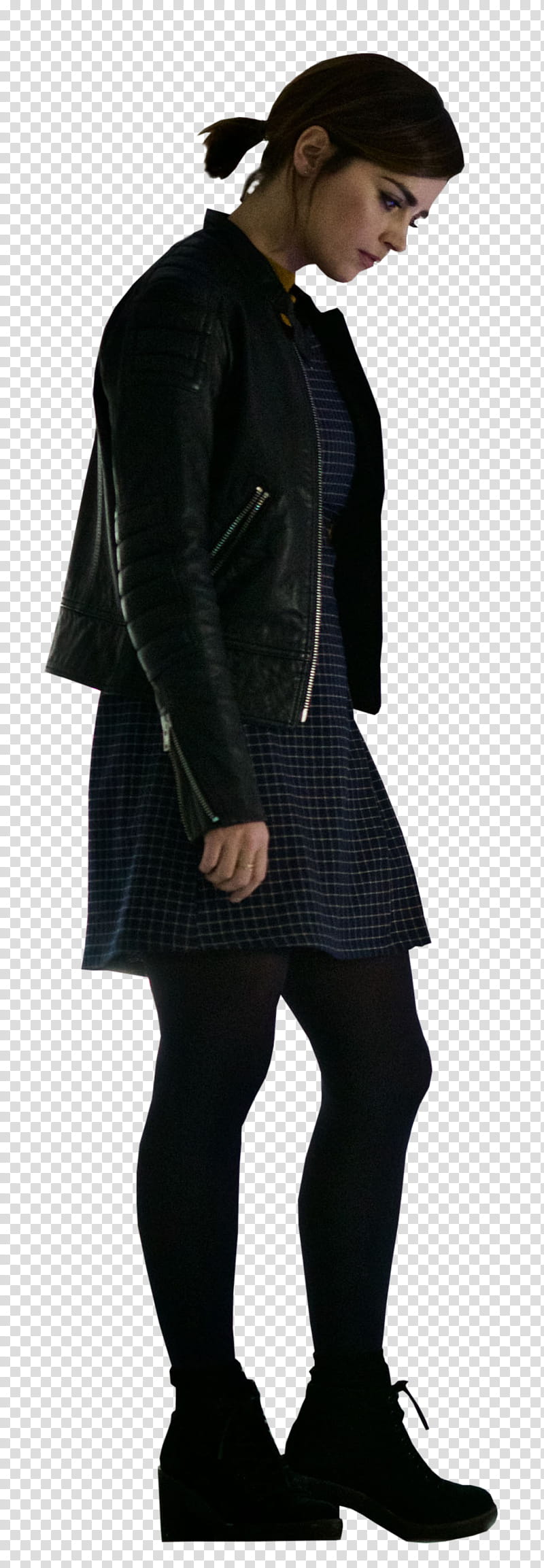 Doctor Who Season , woman wearing black leather jacket transparent background PNG clipart