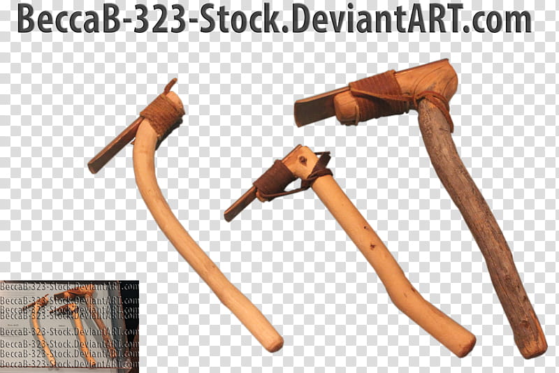 Axe Pick Axe Bow Drill Adzes, three brown tools illustration transparent background PNG clipart