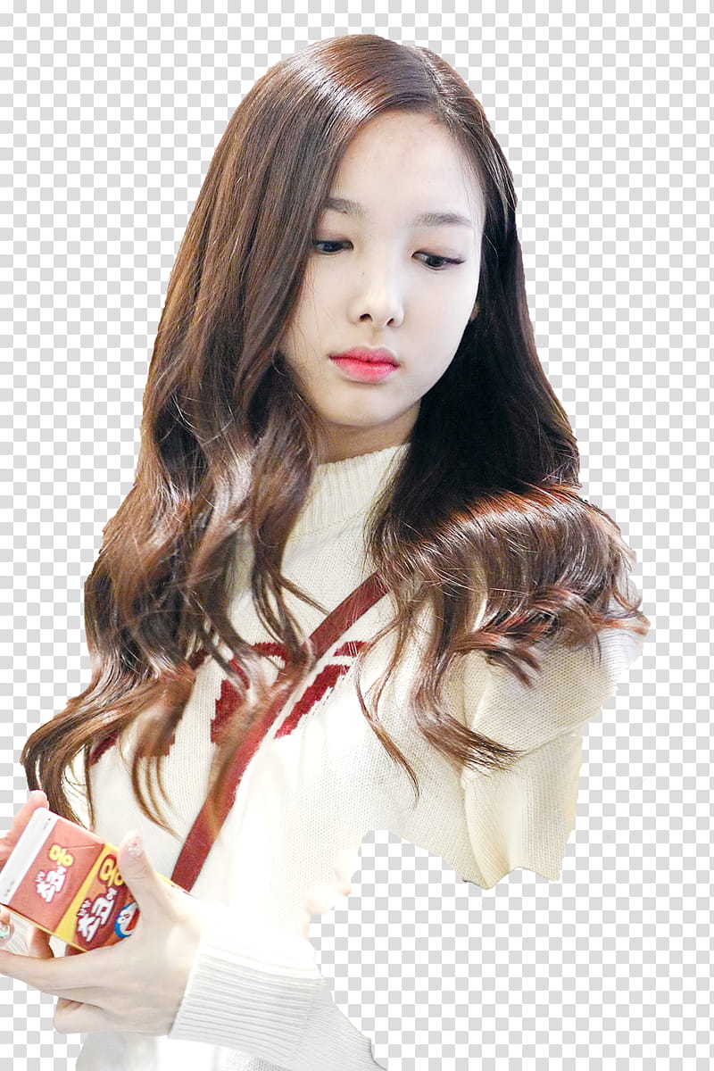 RENDER TWICE NAYEON  s, woman holding carton transparent background PNG clipart