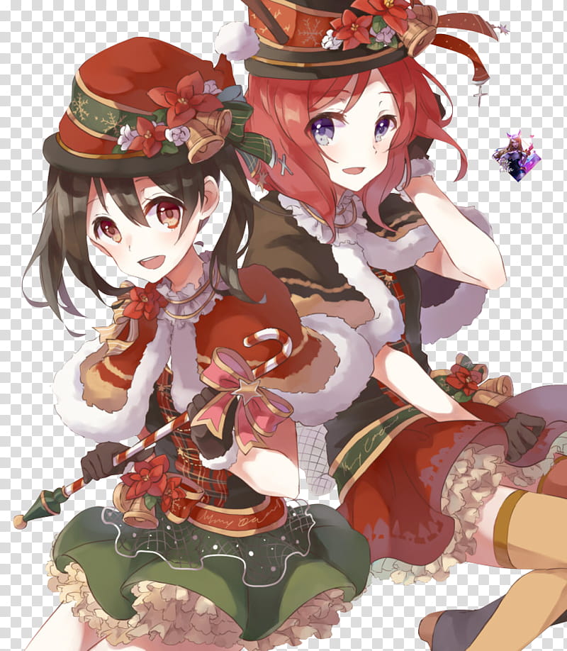 Render Love Live Nico Yazawa x Maki Nishikino transparent background PNG clipart