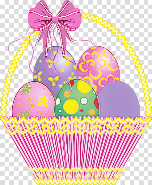 Easter egg, Baking Cup, Pink, Easter
, Gift Basket, Food transparent background PNG clipart