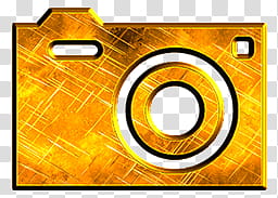 Yello Scratchet Metal Icons Part ,,cam-logo transparent background PNG clipart