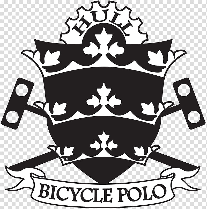 Polo Logo, Bicycle, Cycle Polo, City, Hardcourt, Kingston Upon Hull, Black M, Black And White transparent background PNG clipart