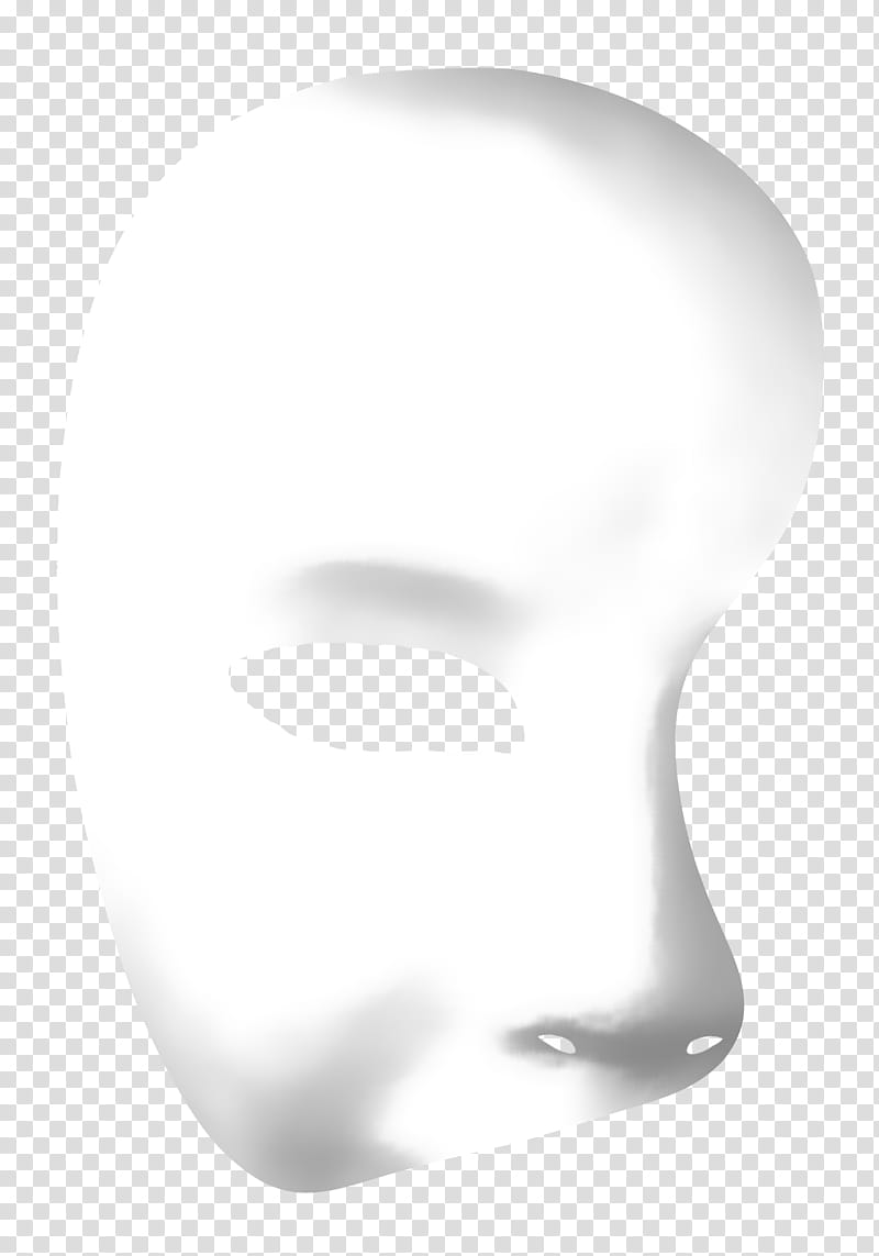 Mask  Clear Cut, white half mask transparent background PNG clipart