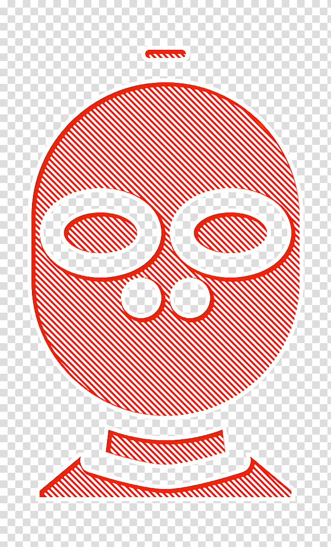 Thief icon Crime icon, Facial Expression, Red, Orange, Line, Smile, Circle, Line Art transparent background PNG clipart