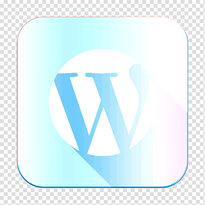 wordpress icon wp icon, Aqua, Blue, Turquoise, Azure, Text, Teal, Logo transparent background PNG clipart