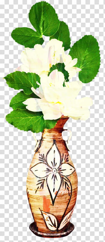 Green Leaf, Vase, Flower, Flowerpot, Floral Design, Rose, Jardiniere, Painting transparent background PNG clipart