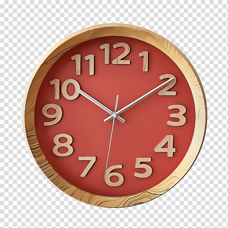 Cartoon Clock, Jvd, Wall Clock Jvd, Brown, Computer Font, Red, Orange, Number transparent background PNG clipart