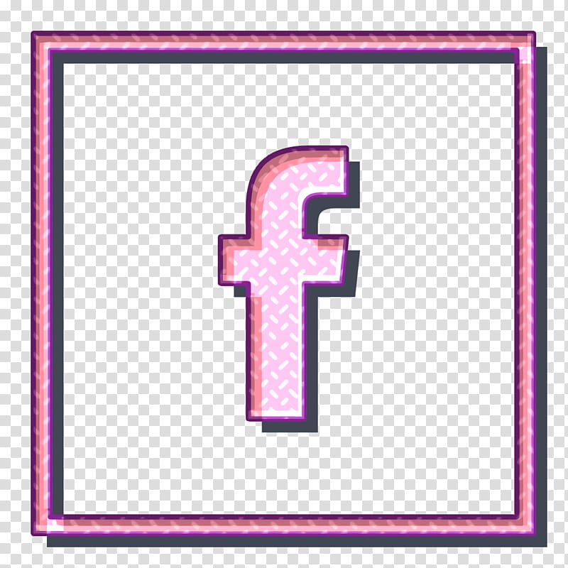facebook icon logo icon media icon, Social Icon, Pink, Line, Cross, Symbol, Rectangle transparent background PNG clipart