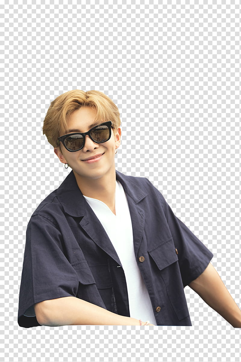 BTS Summer age in Saipan, smiling man in black button-up shirt transparent background PNG clipart