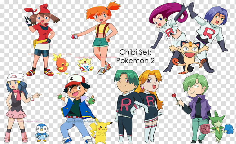 Chibi-Set: Pokemon , Pokemon characters illustration transparent background PNG clipart