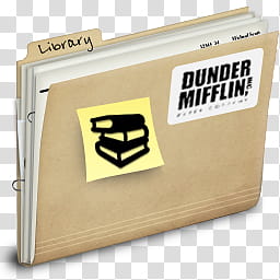 The Office Collection, brown Dunder Mifflin folder transparent background PNG clipart