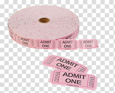 AESTHETIC GRUNGE, admit one ticket roll illustration transparent background PNG clipart