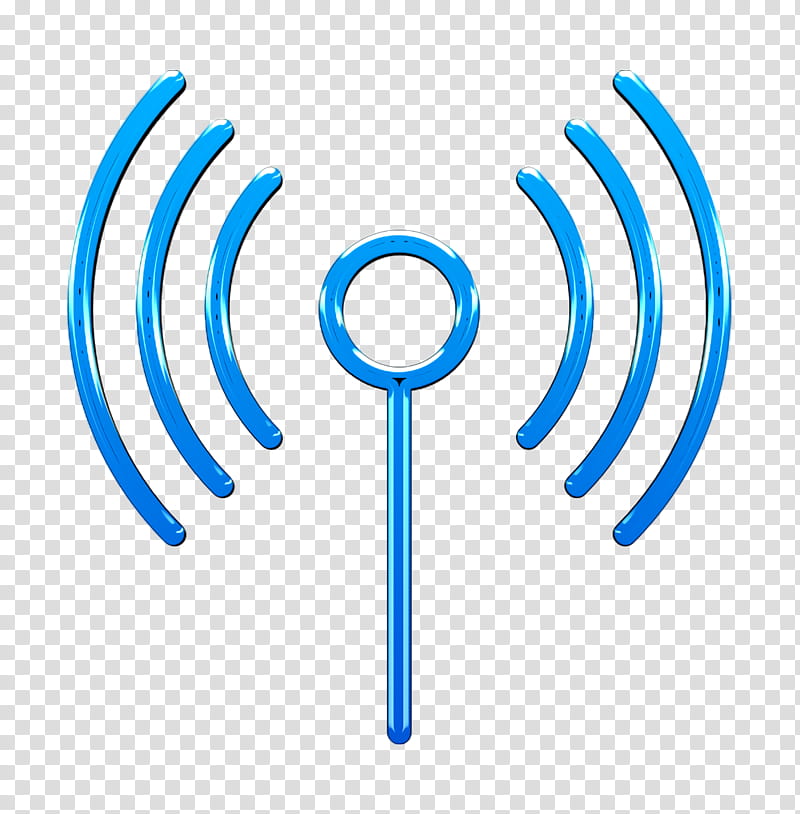 Wifi icon Essential Set icon, Line, Electric Blue, Symbol transparent background PNG clipart