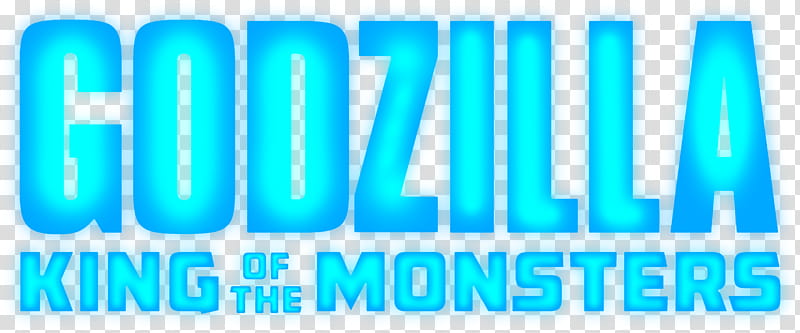 Godzilla King Of The Monsters title blue glow transparent background PNG clipart