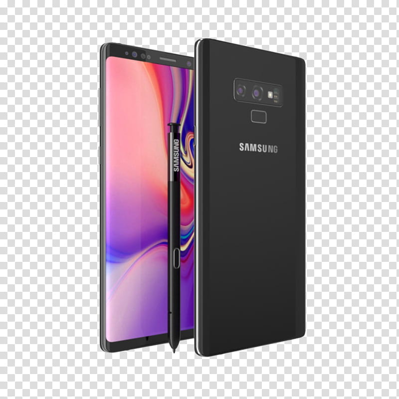 Galaxy, Samsung Galaxy Note 8, Samsung Galaxy S8, Smartphone, Samsung Galaxy S9, 3D Modeling, 3D Computer Graphics, Midnight Black transparent background PNG clipart