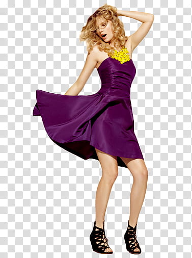 Taylor Swift, Taylor Swift wearing purple off-shoulder dress transparent background PNG clipart
