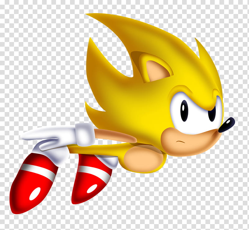 Super Sonic HD, hedgehog illustration transparent background PNG clipart