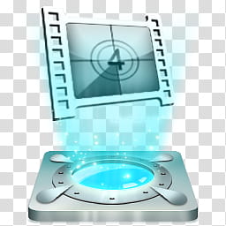 Hologram Dock icons v  , Video, gray coundown illustration transparent background PNG clipart
