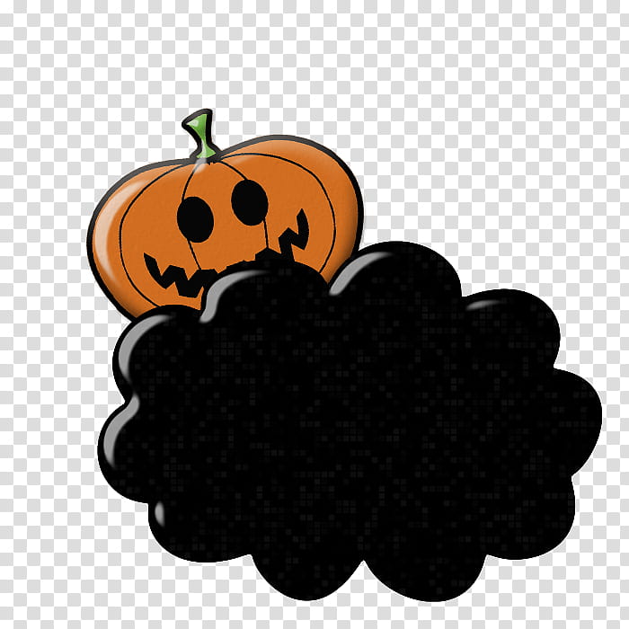 Halloween s, black and orange Halloween-themed speech bubble illustration transparent background PNG clipart