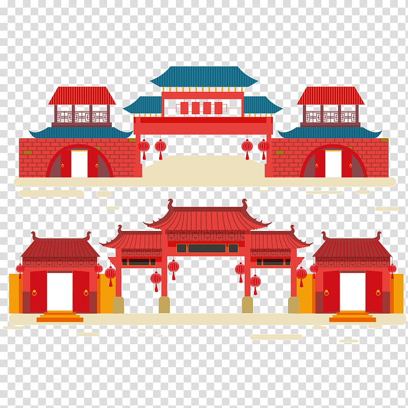 China, Building, Chinese Architecture, Drawing, Facade, House, Home, Temple transparent background PNG clipart