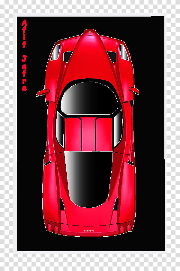 Enzo Ferrari top view transparent background PNG clipart